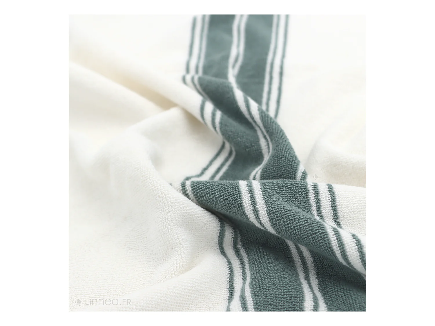 Drap de bain 100x150 cm coton RIBBON II vert