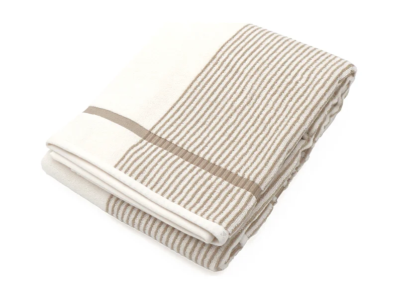Drap de bain 100x150 cm coton RIBBON beige
