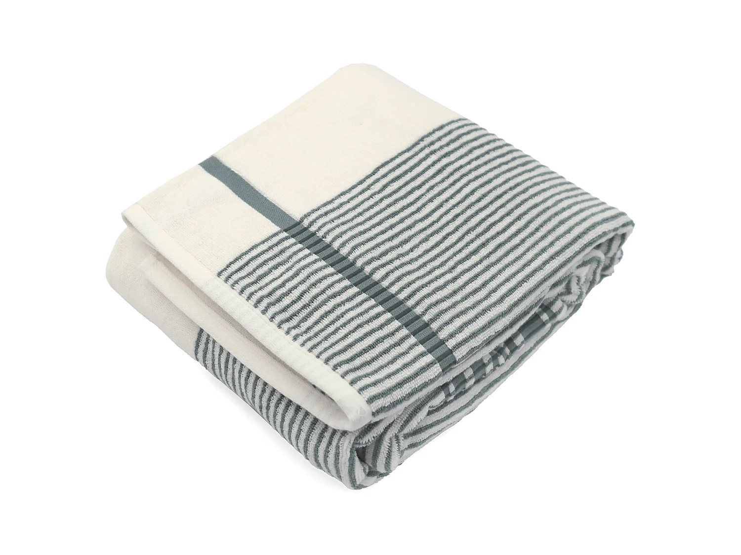 Drap de bain 100x150 cm coton RIBBON vert