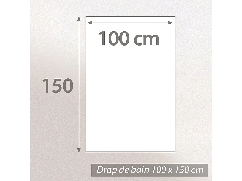 Drap de bain 100x150 cm coton RIBBON vert