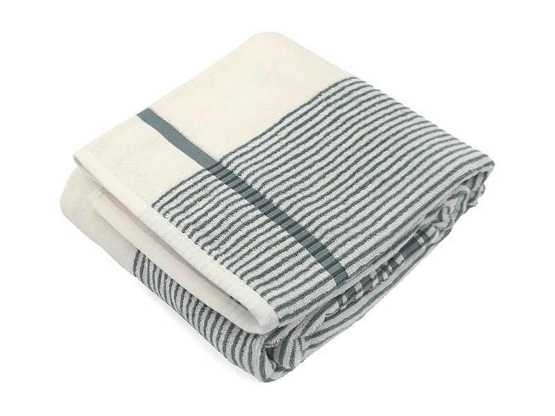 Drap de bain 100x150 cm coton RIBBON vert