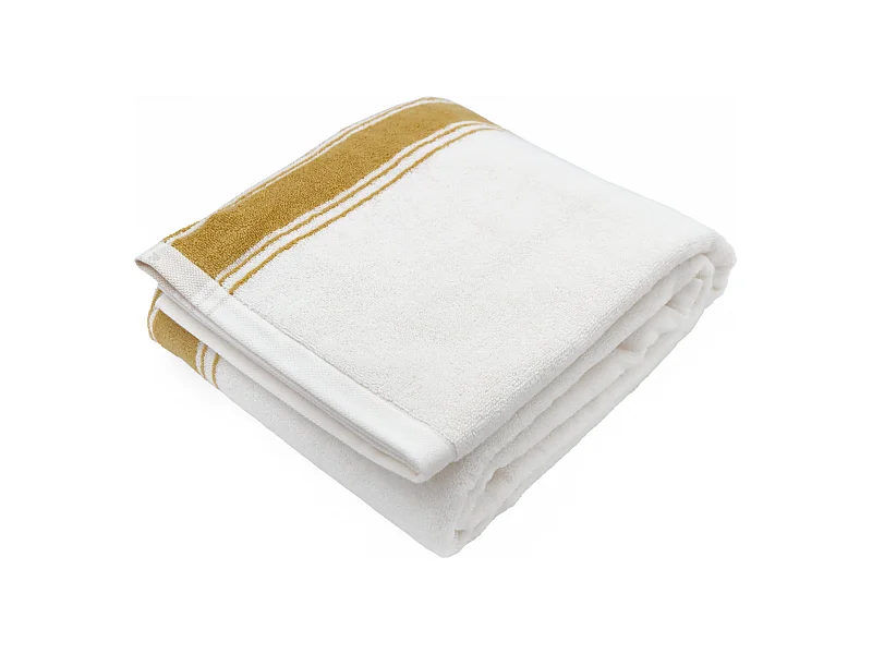 Drap de bain 100x150 cm coton RIBBON II jaune