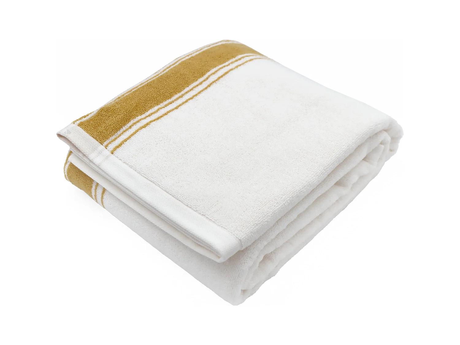 Drap de bain 100x150 cm coton RIBBON II jaune