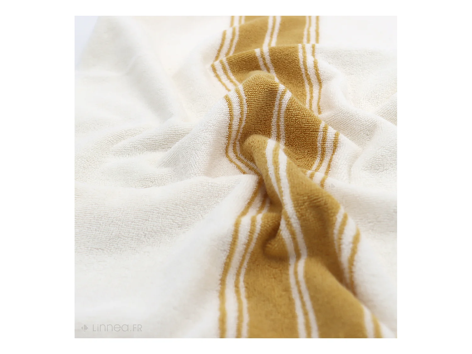 Drap de bain 100x150 cm coton RIBBON II jaune