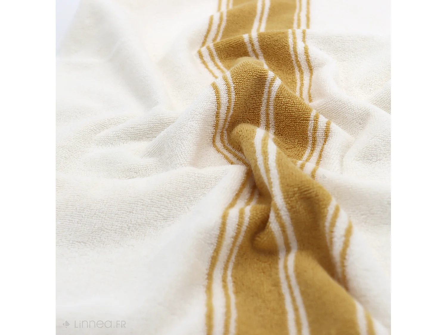 Drap de bain 100x150 cm coton RIBBON II jaune