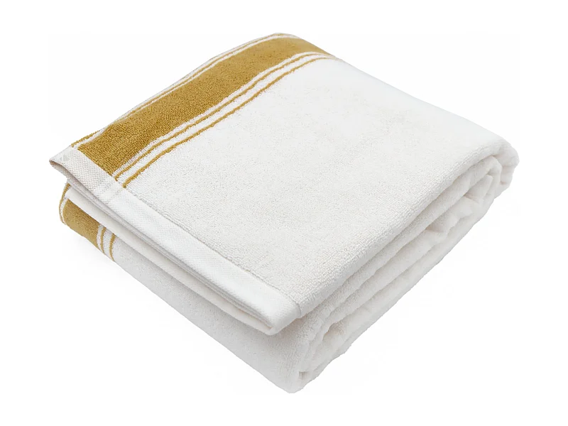Drap de bain 100x150 cm coton RIBBON II jaune