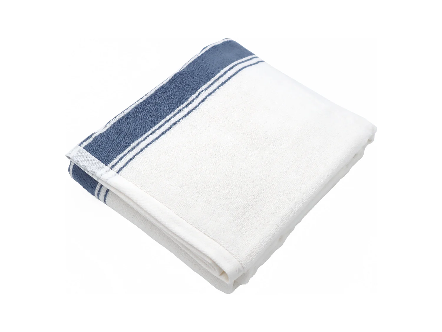 Drap de bain 100x150 cm coton RIBBON II bleu