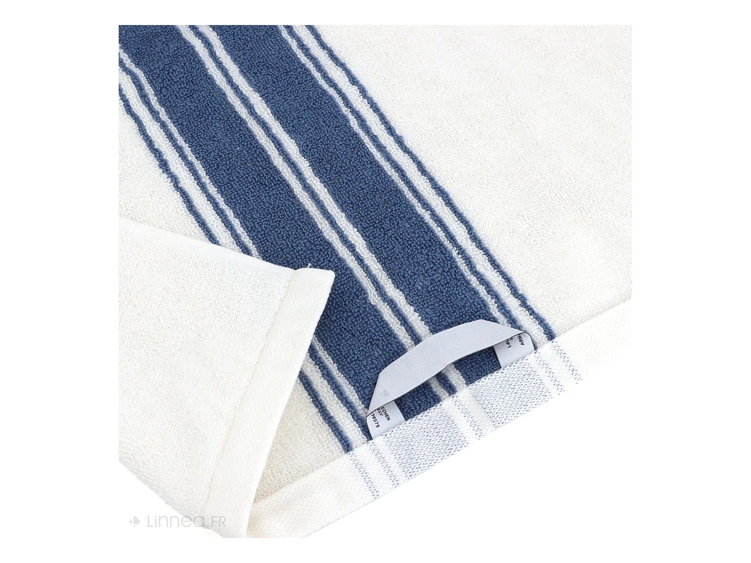Drap de bain 100x150 cm coton RIBBON II bleu