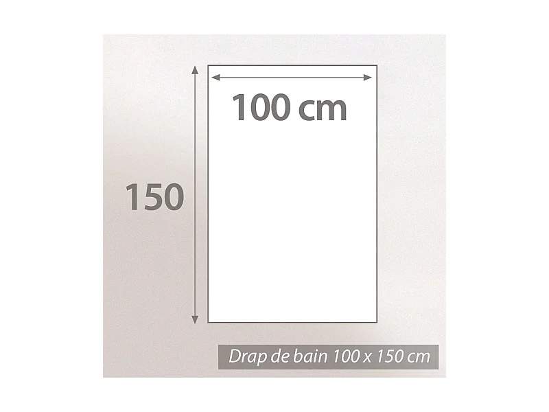 Drap de bain 100x150 cm coton RIBBON II bleu