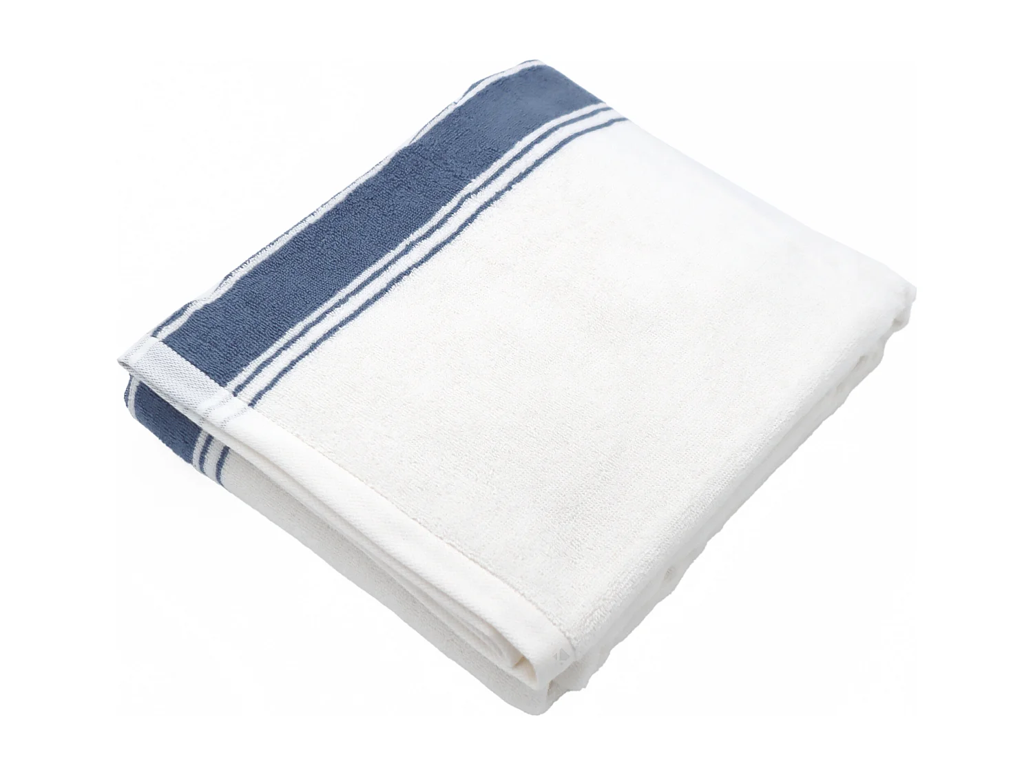 Drap de bain 100x150 cm coton RIBBON II bleu