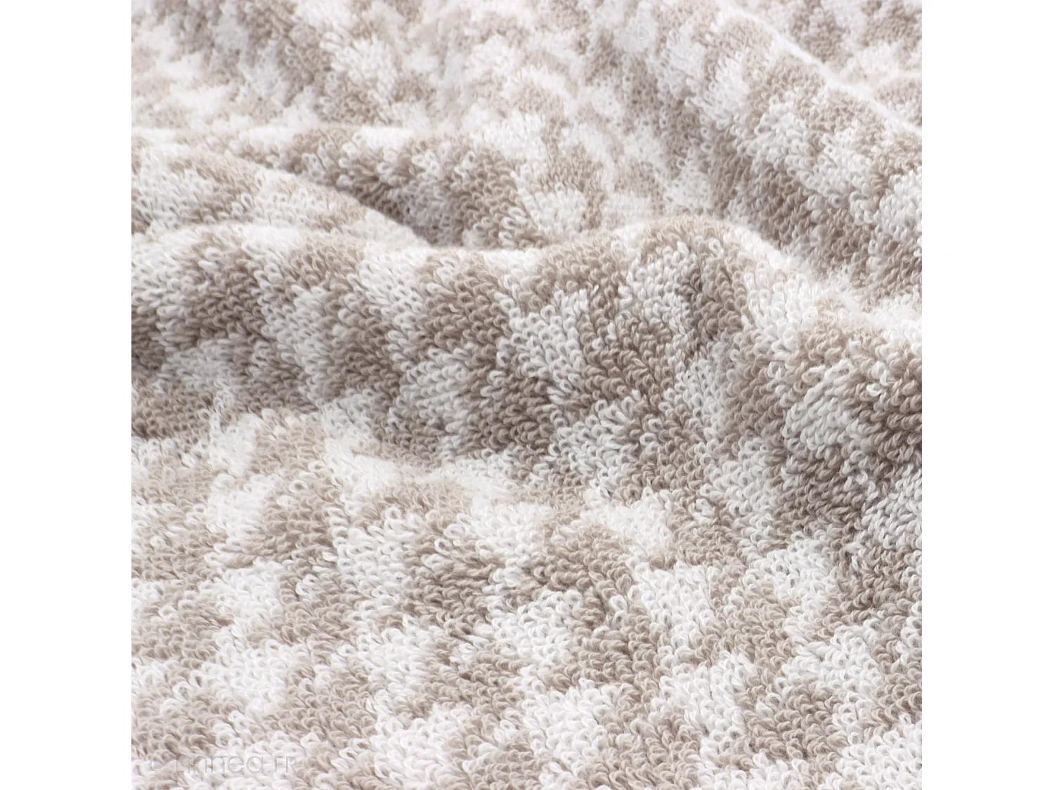 Drap de douche 70x140 cm PIED-DE-POULE beige