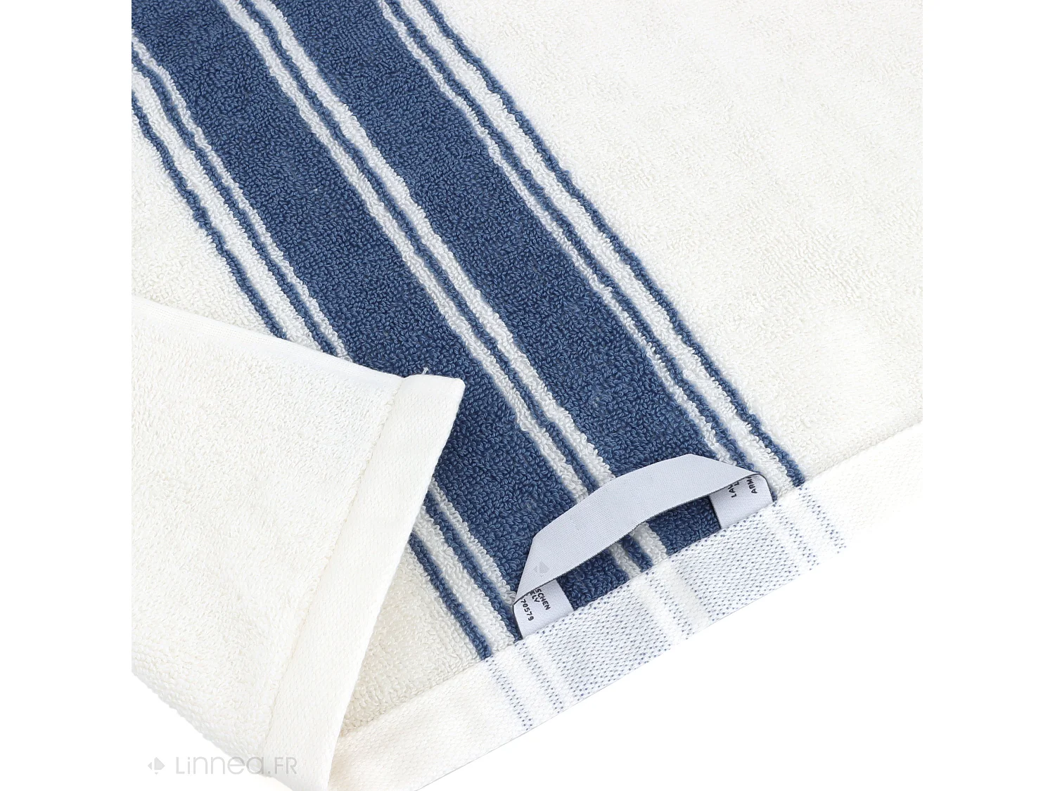 Lot de 2 serviettes invité 33x50 cm coton RIBBON II bleu