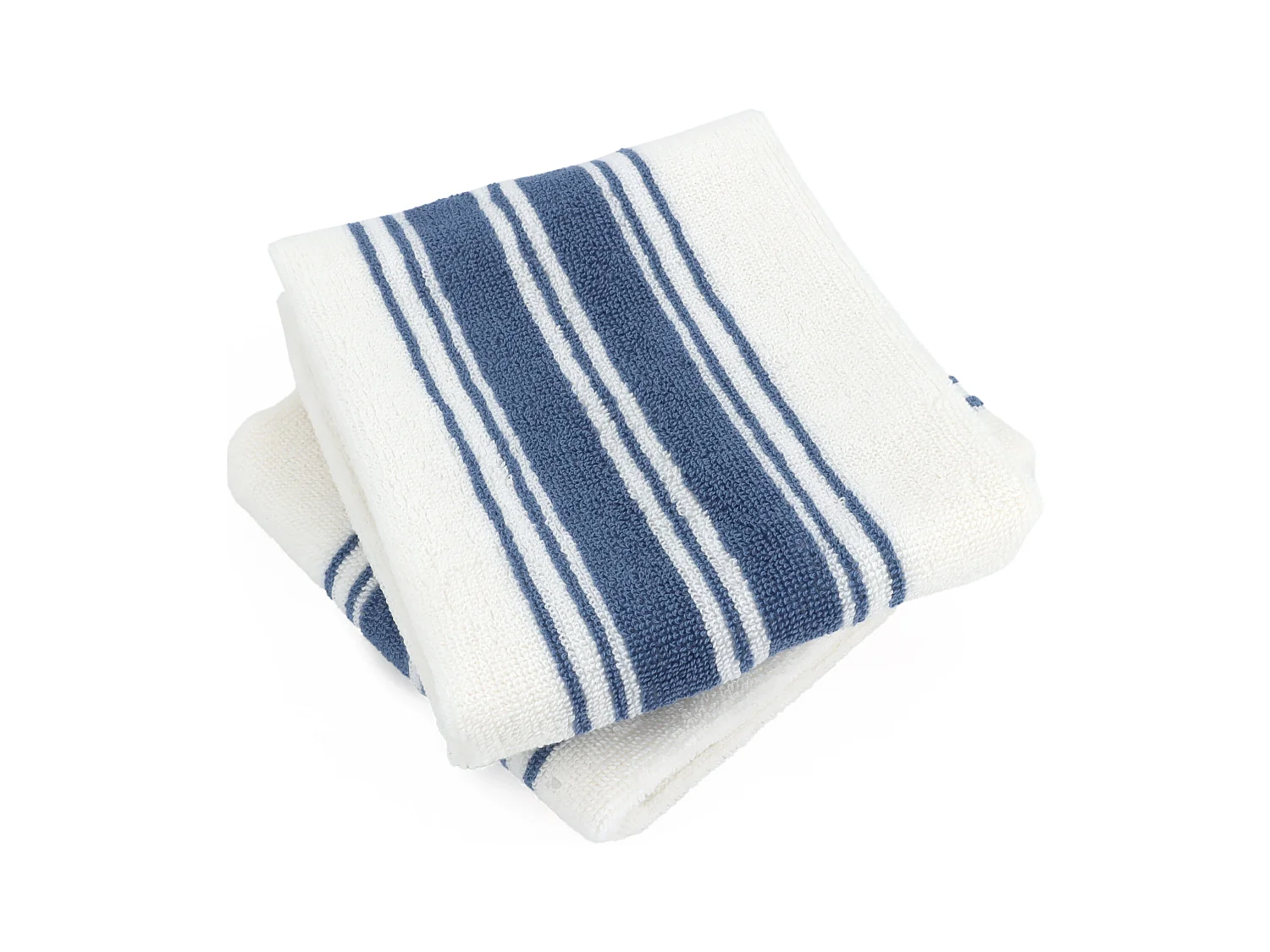 Lot de 2 serviettes invité 33x50 cm coton RIBBON II bleu