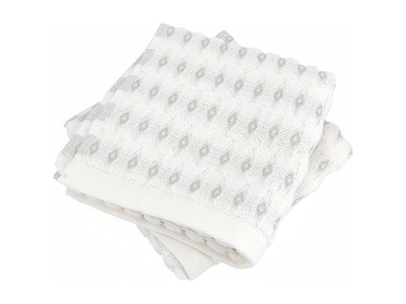 Lot de 2 serviettes invité 33x50 cm coton ESSENTIAL beige