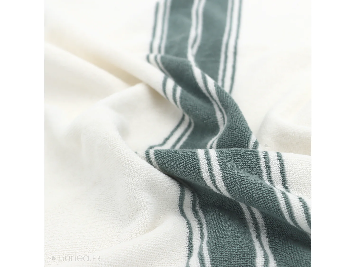 Lot de 2 serviettes invité 33x50 cm coton RIBBON II vert