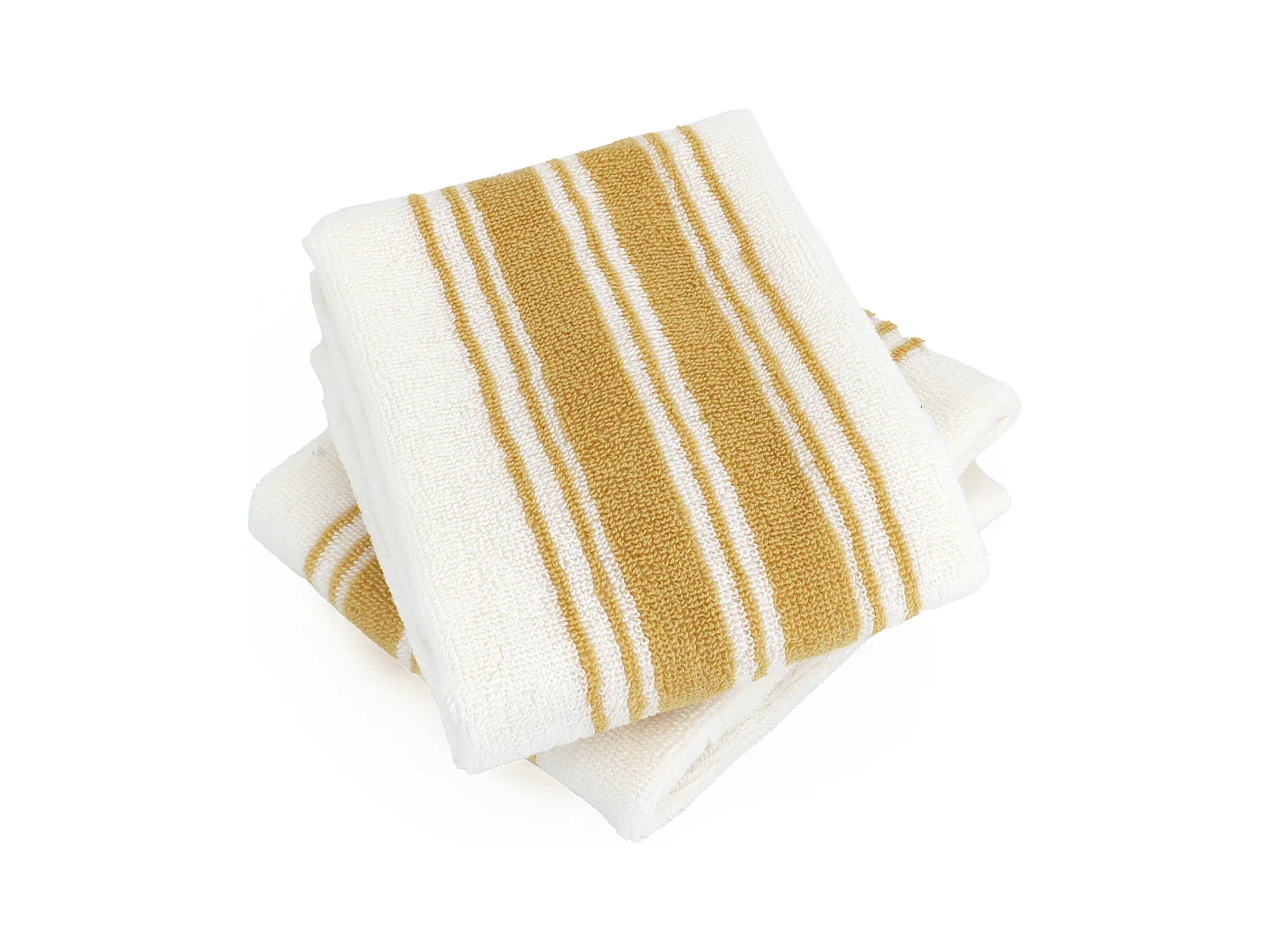 Lot de 2 serviettes invité 33x50 cm coton RIBBON II jaune