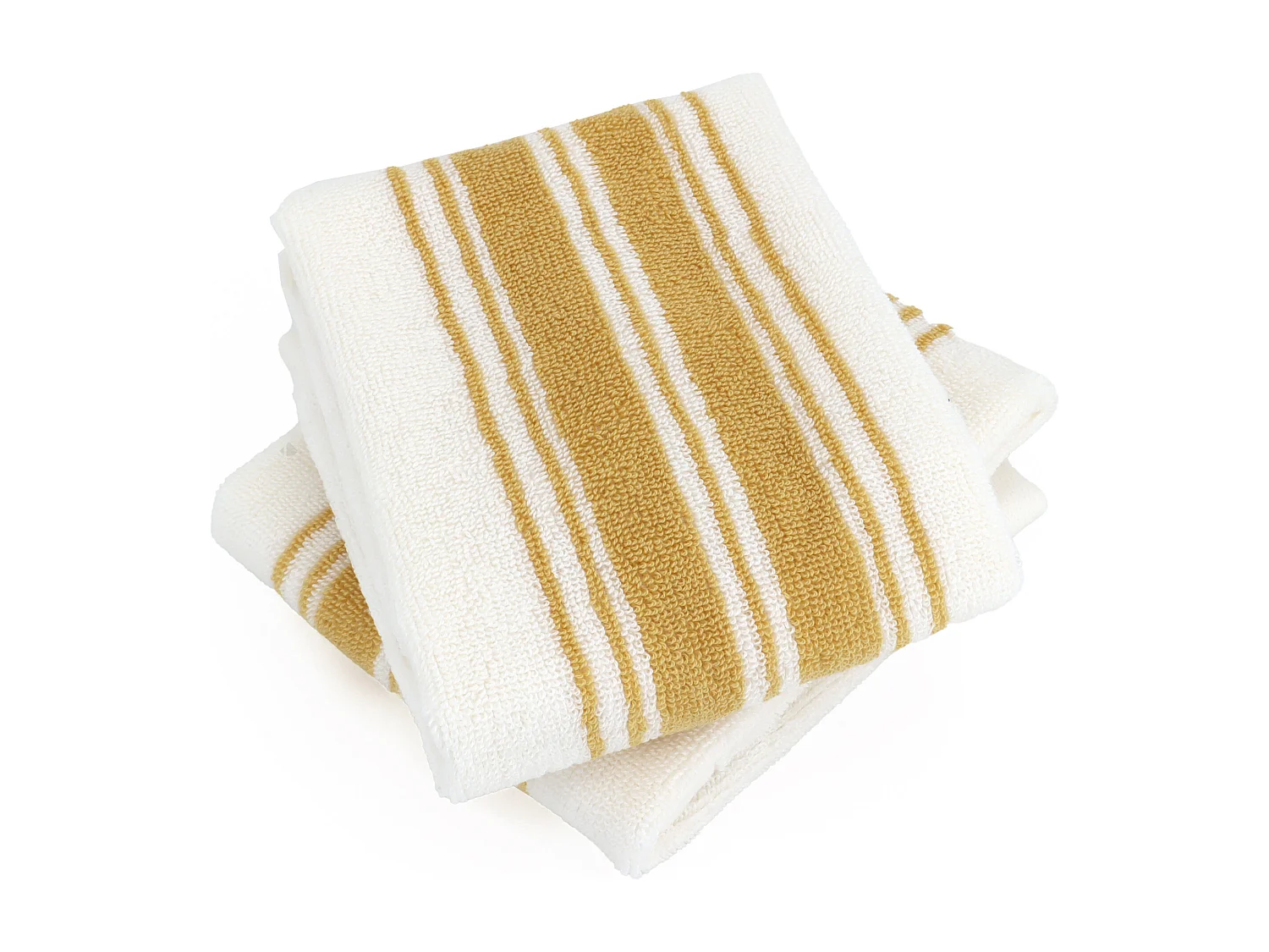 Lot de 2 serviettes invité 33x50 cm coton RIBBON II jaune