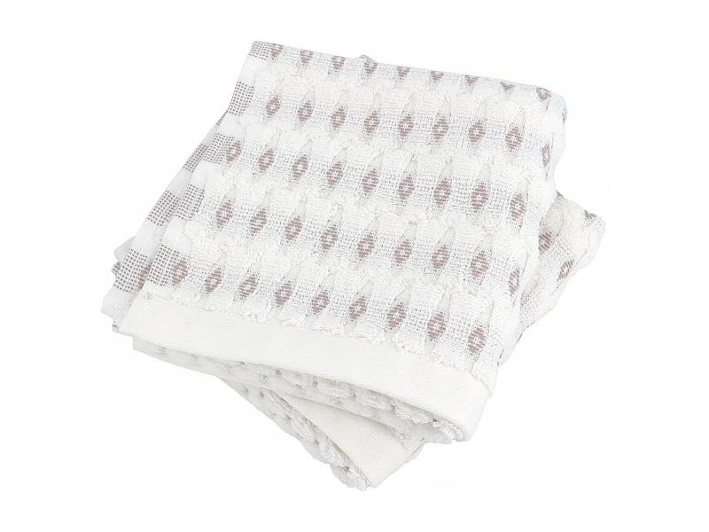 Lot de 2 serviettes invité 33x50 cm coton ESSENTIAL rose