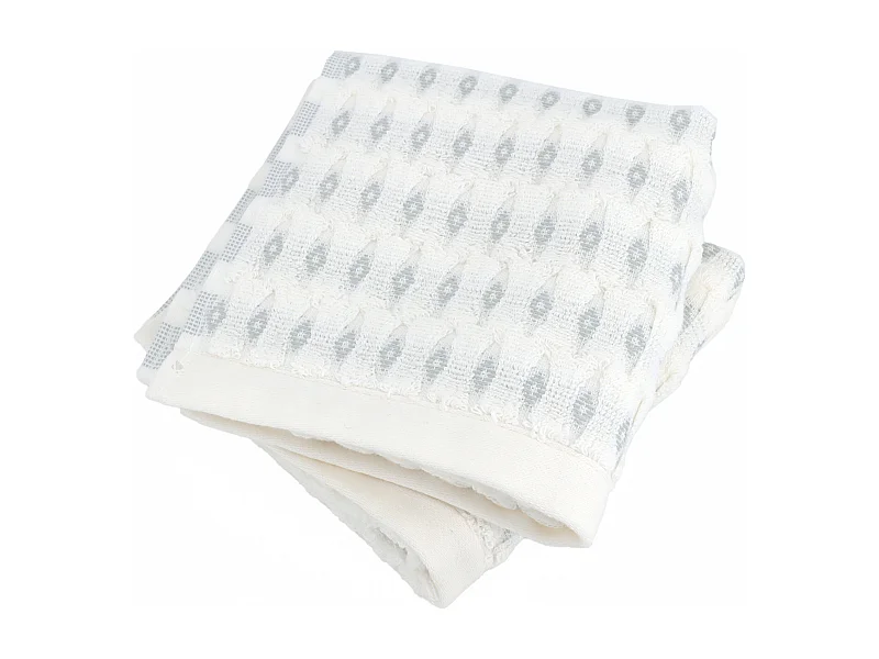 Lot de 2 serviettes invité 33x50 cm coton ESSENTIAL vert