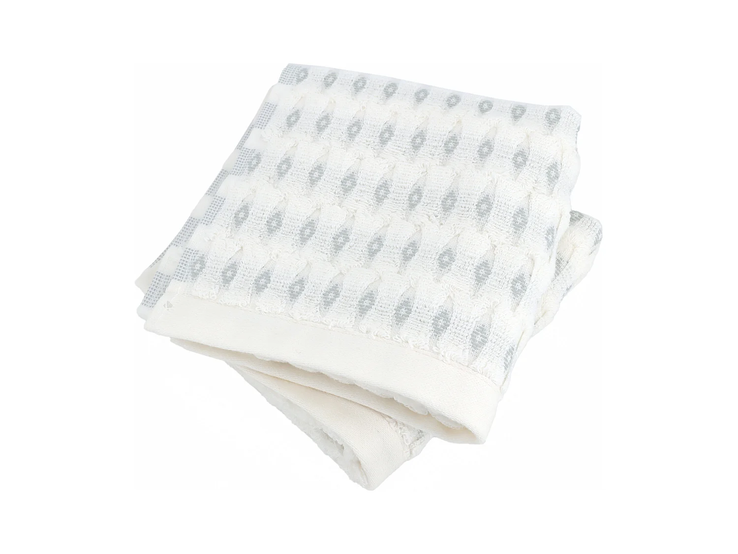 Lot de 2 serviettes invité 33x50 cm coton ESSENTIAL vert