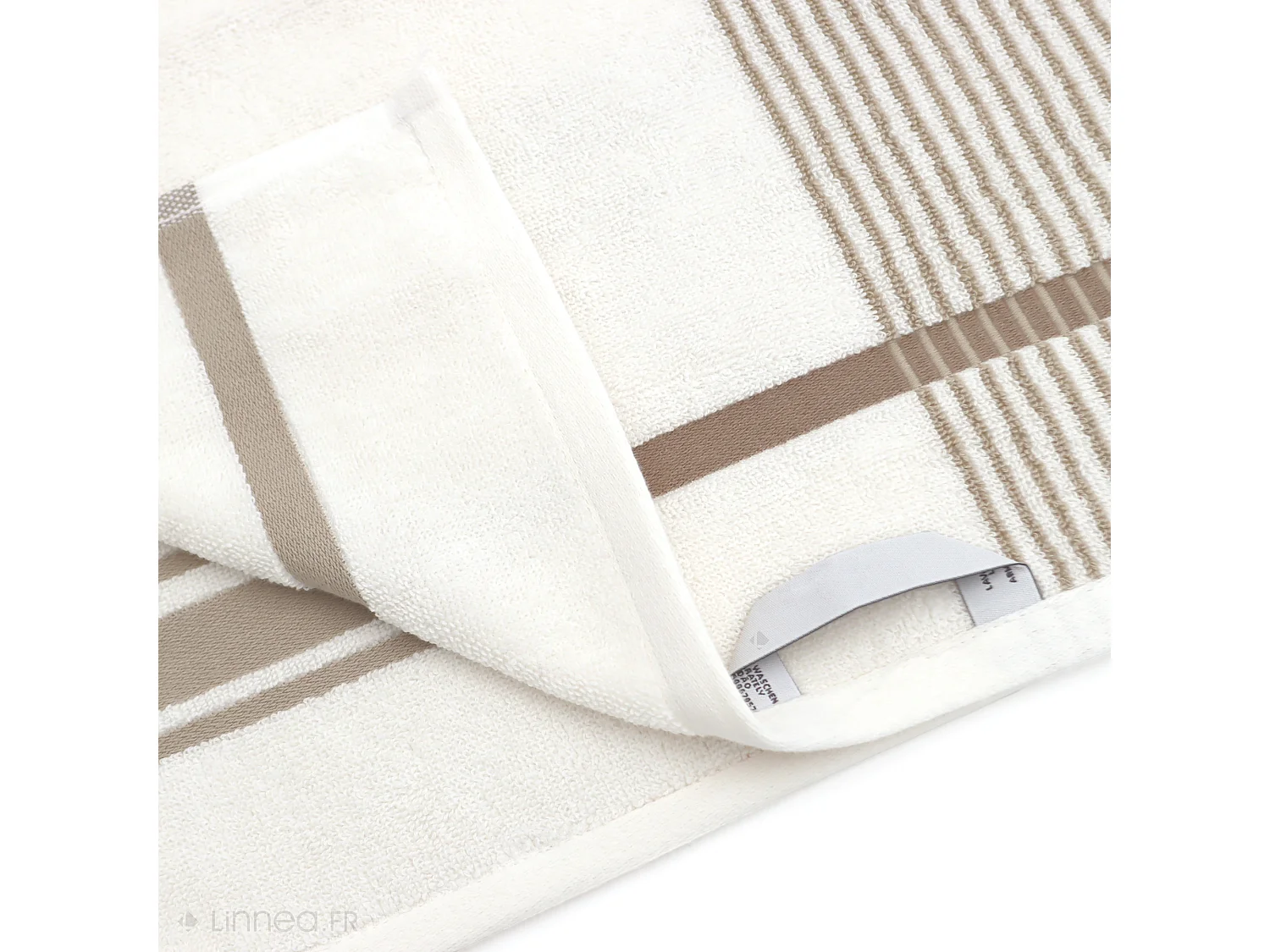 Lot de 2 serviettes invité 33x50 cm coton RIBBON beige
