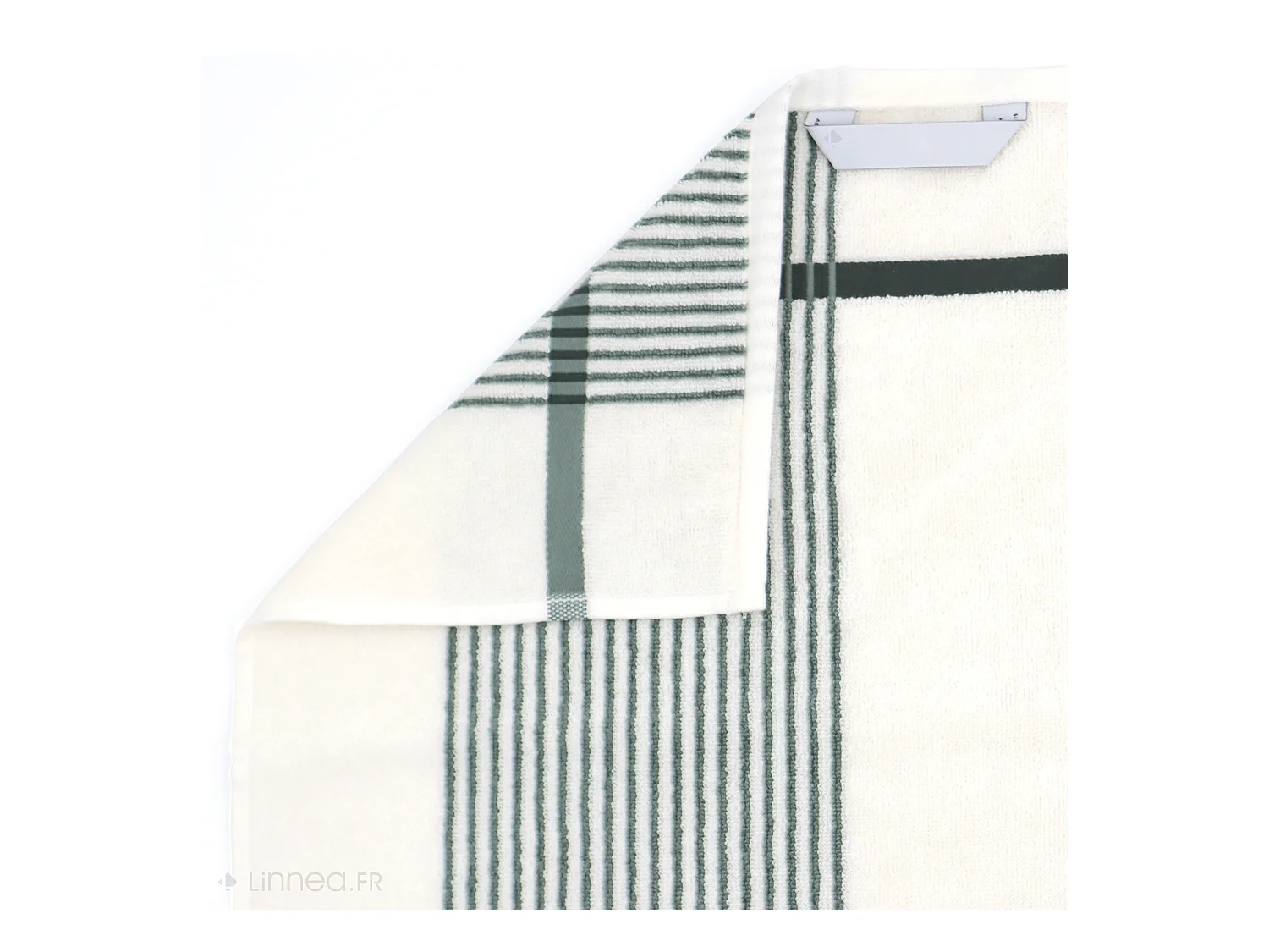 Lot de 2 serviettes invité 33x50 cm coton RIBBON vert