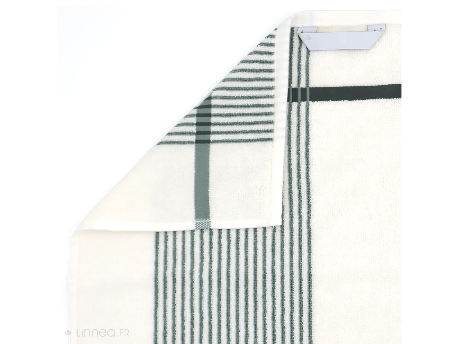 Lot de 2 serviettes invité 33x50 cm coton RIBBON vert