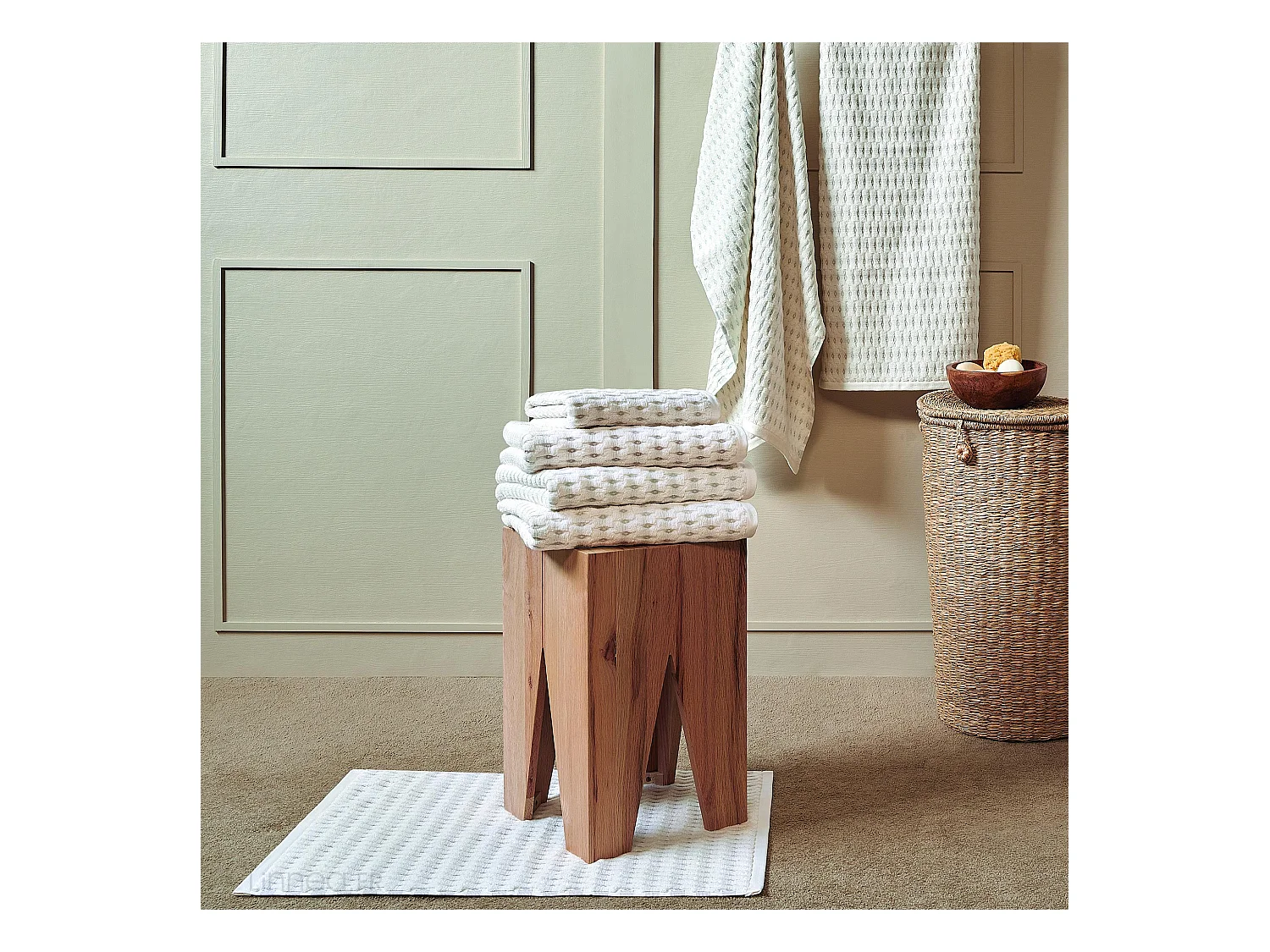 Lot de 2 gants de toilette 16x21 cm coton ESSENTIAL rose