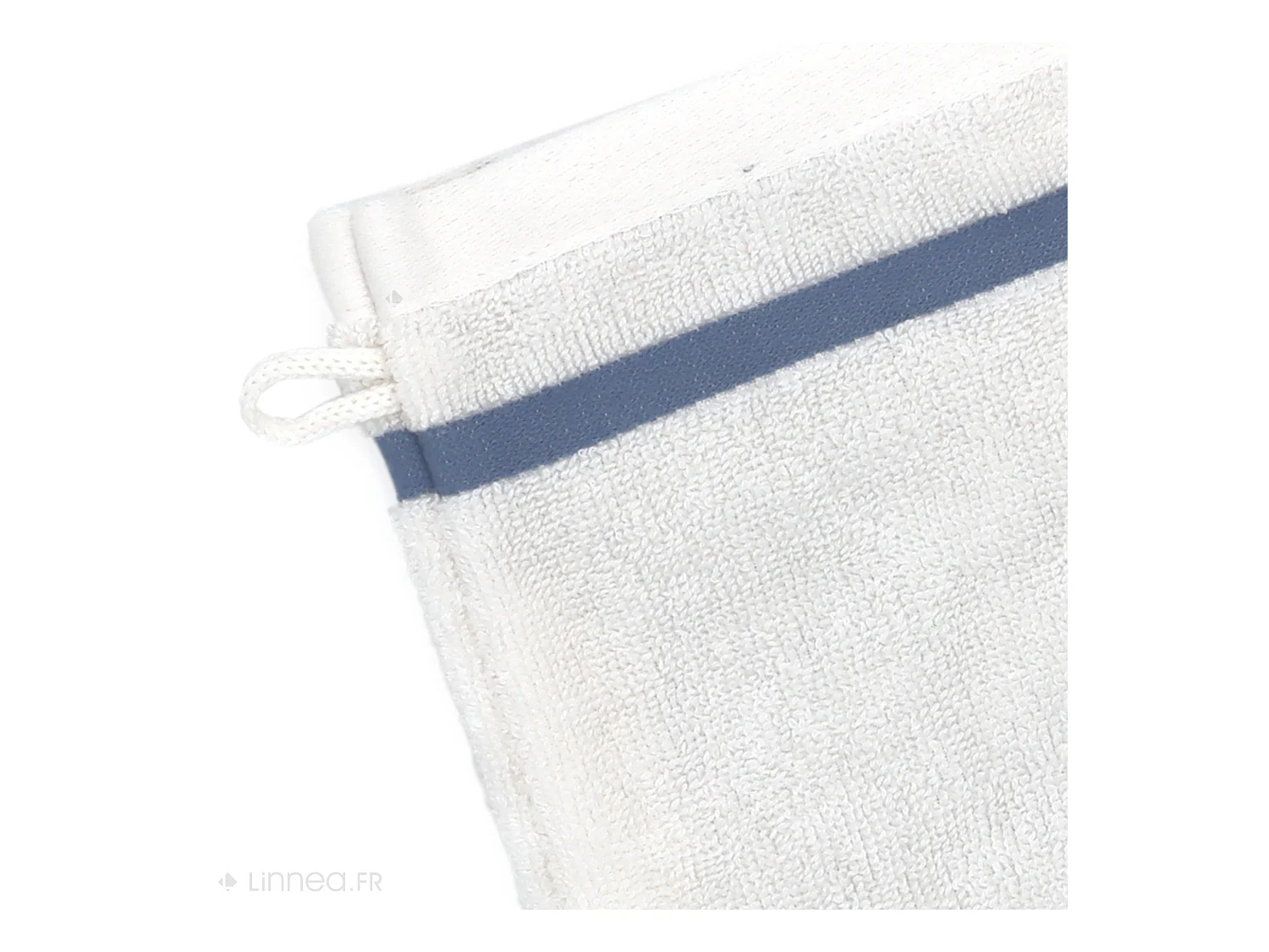 Lot de 2 gants de toilette 16x21 cm coton RIBBON bleu