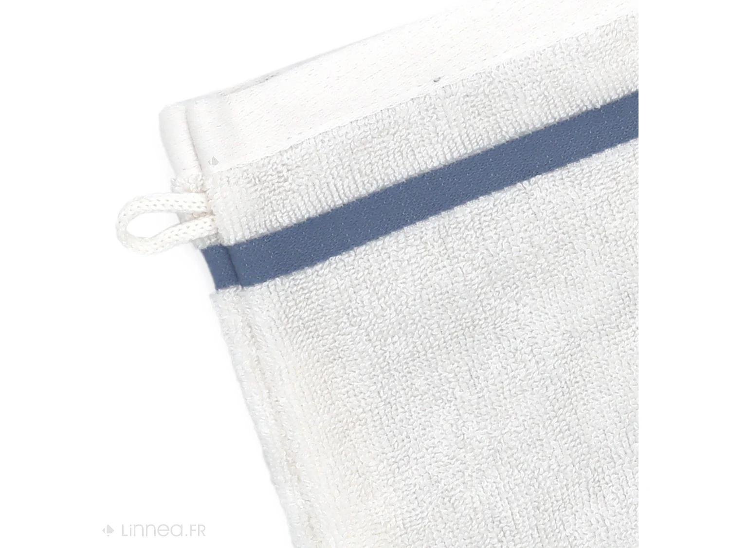 Lot de 2 gants de toilette 16x21 cm coton RIBBON bleu