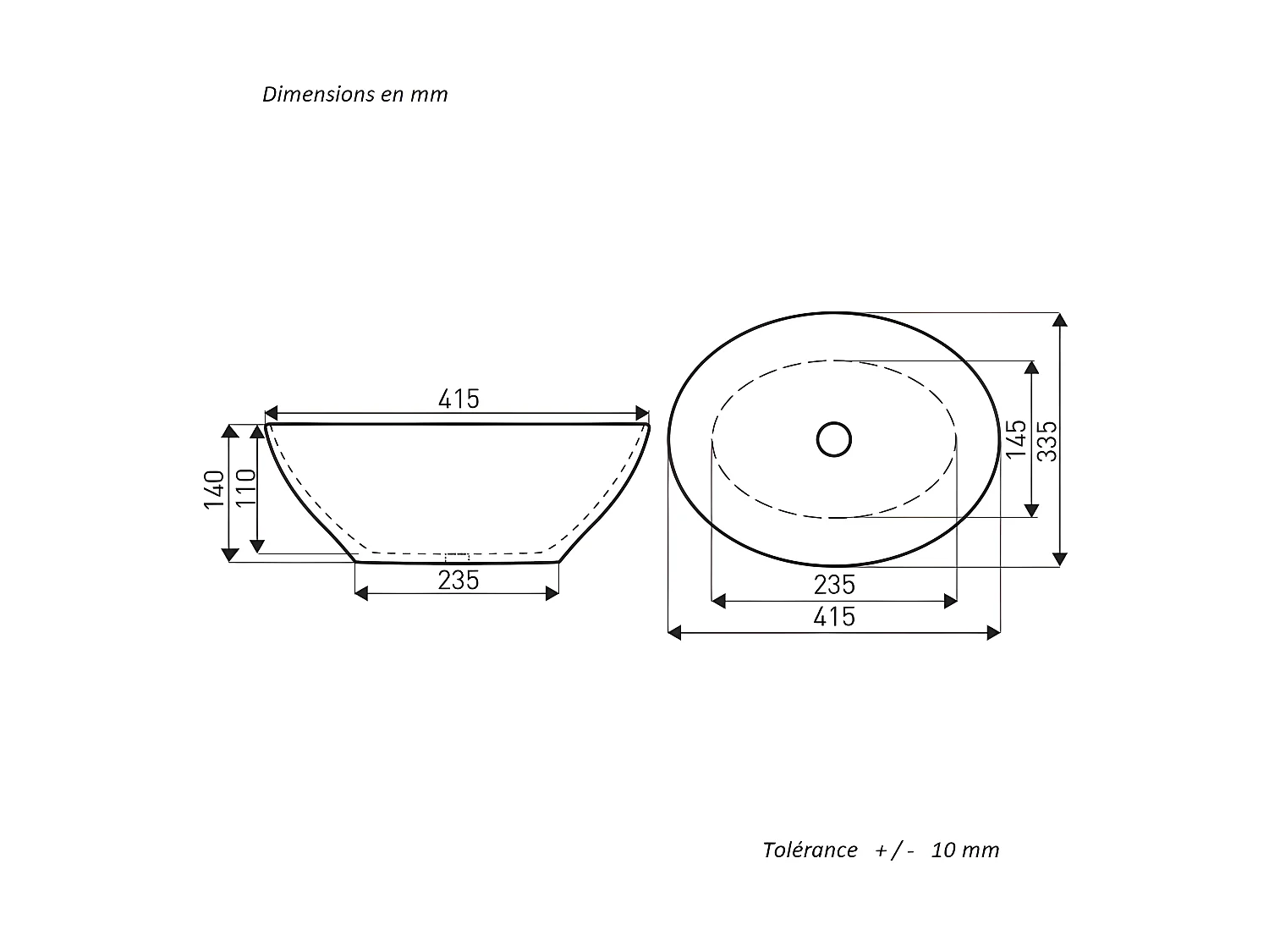 Aufsatzwaschbecken aus Keramik FORMOZA