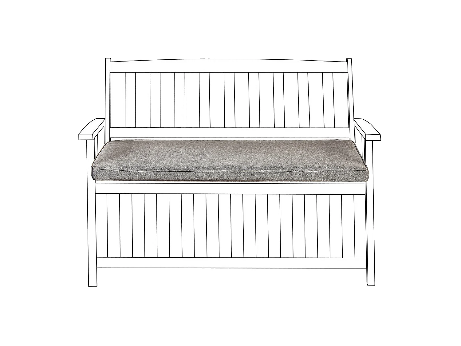 Zitkussen voor bank SOVANA 108 x 45 cm Grijs