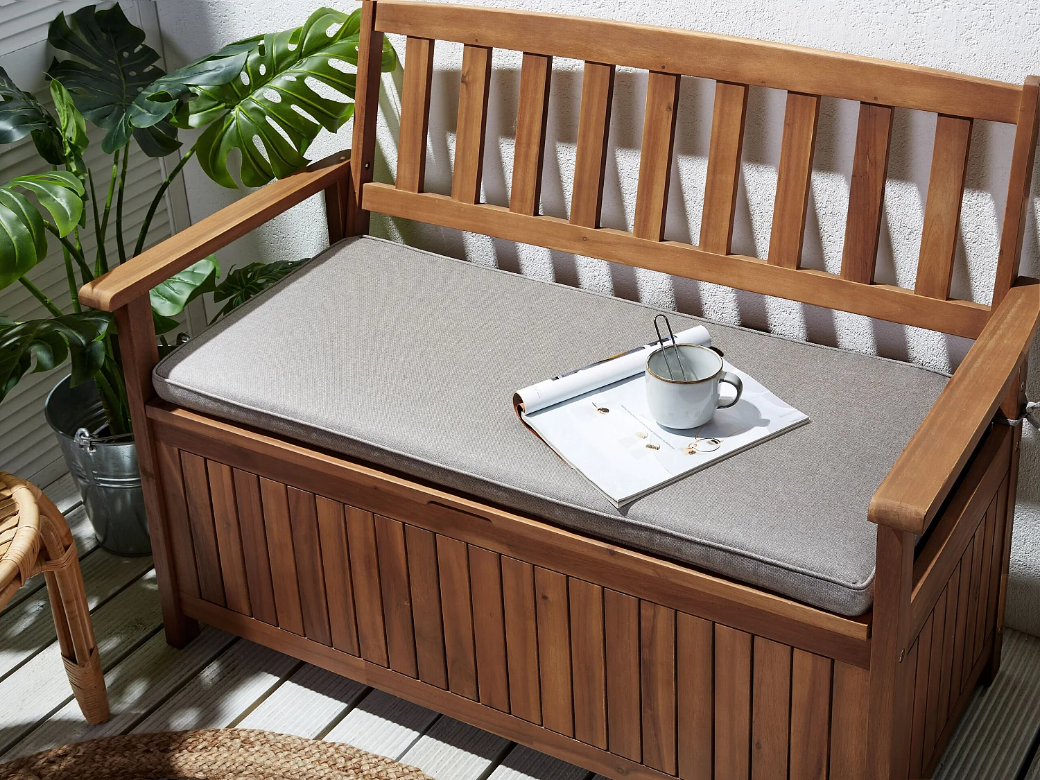 Coussin de banquette SOVANA 108 x 45 cm Gris