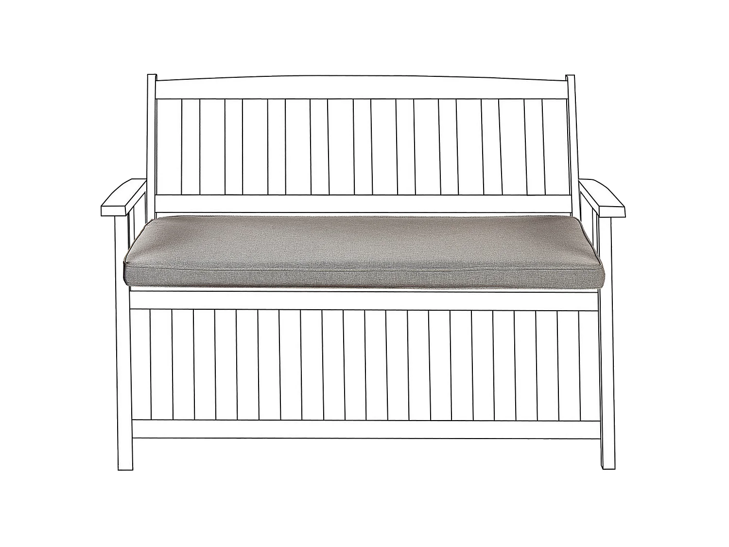 Coussin de banquette SOVANA 108 x 45 cm Gris