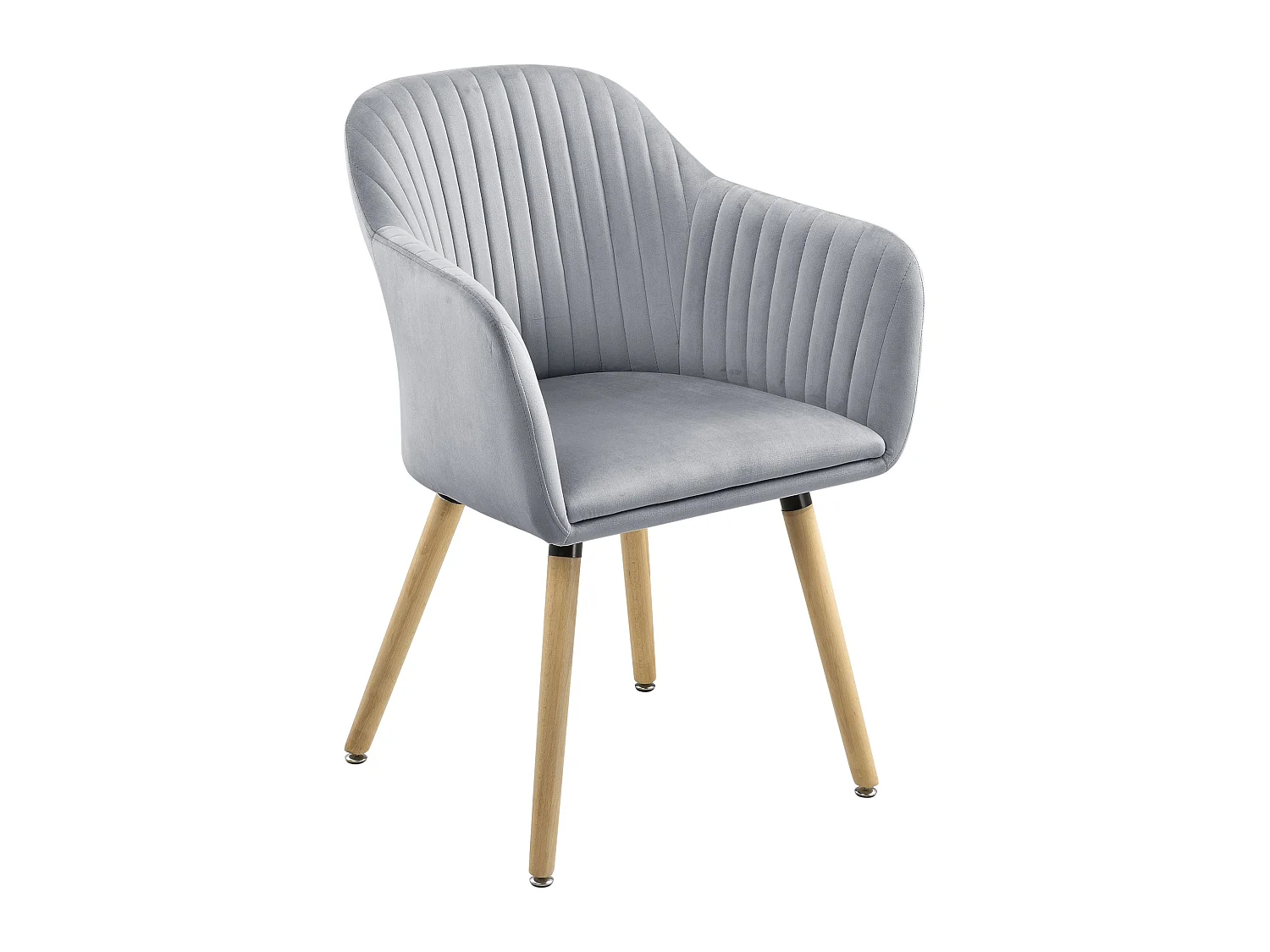 Poltroncina lounge imbottita con braccioli 83 cm grigio 03_0005005
