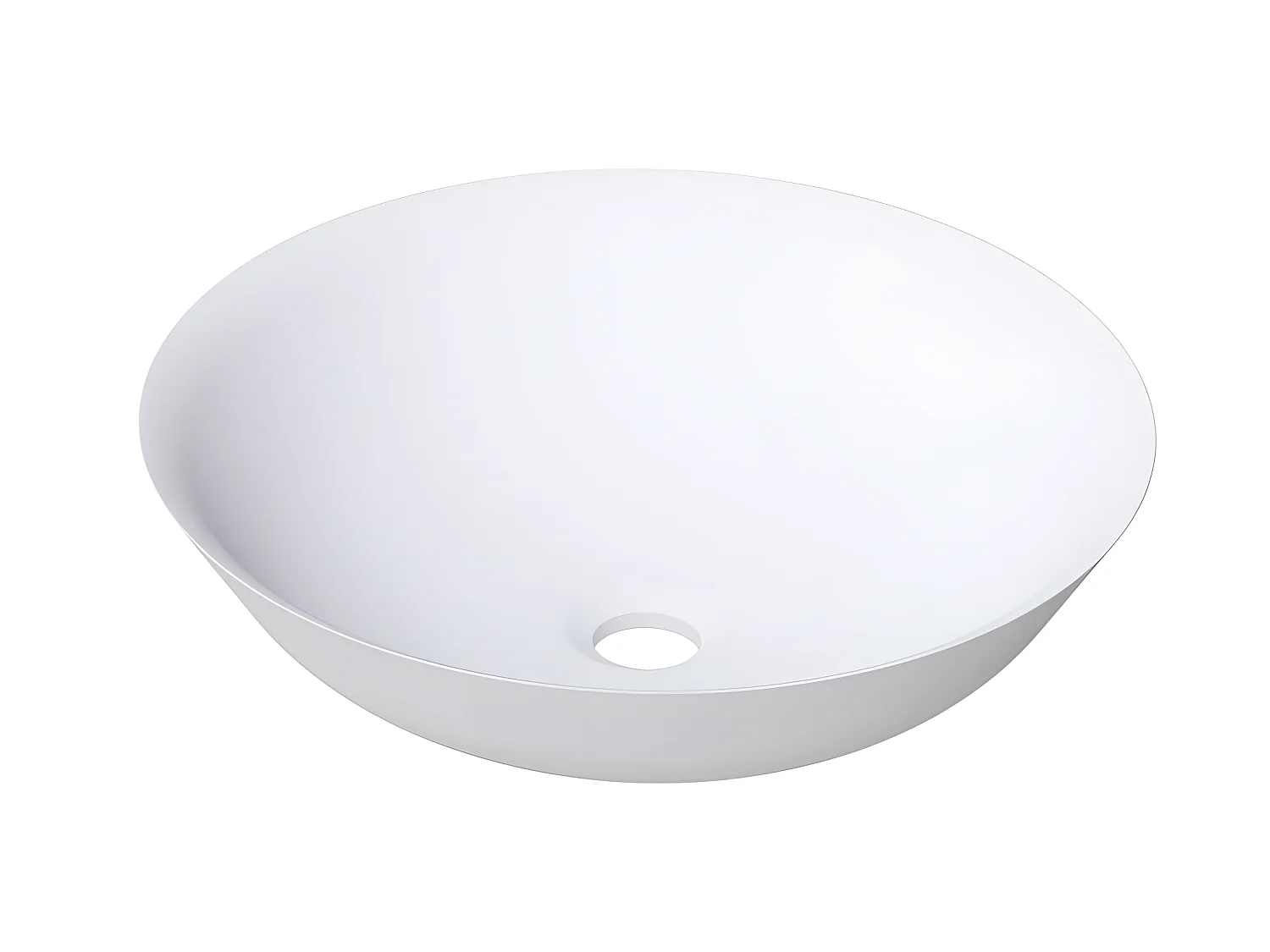 Lavabo redondo para encimera en piedra sintética BOL