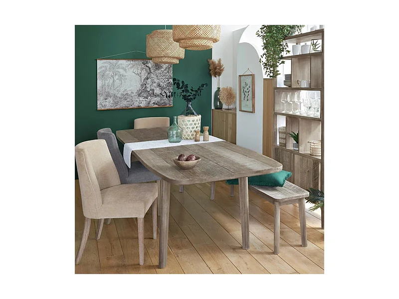 Table de Repas Extensible "Banila" 180-260cm Naturel