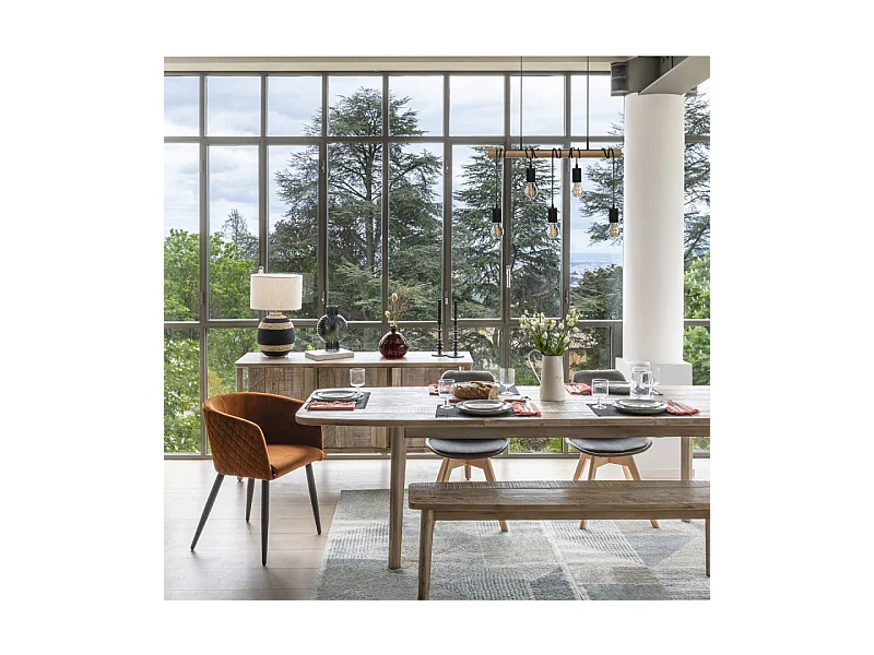 Table de Repas Extensible "Banila" 180-260cm Naturel