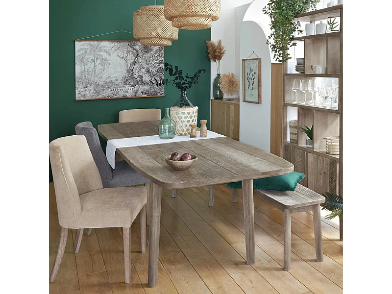 Table de Repas Extensible "Banila" 180-260cm Naturel