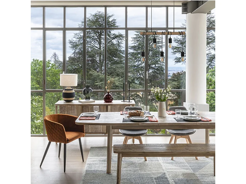 Table de Repas Extensible "Banila" 180-260cm Naturel