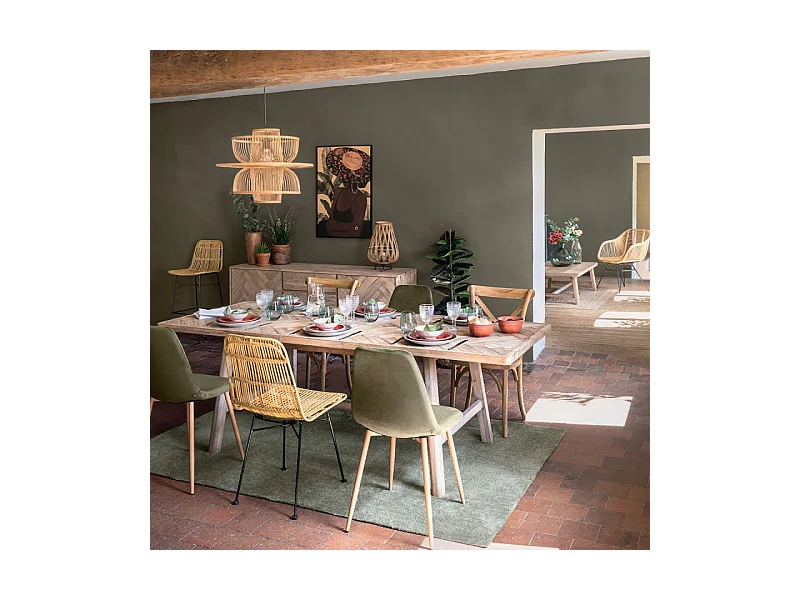 Table de Repas Extensible "Aeris" 180-220cm Beige