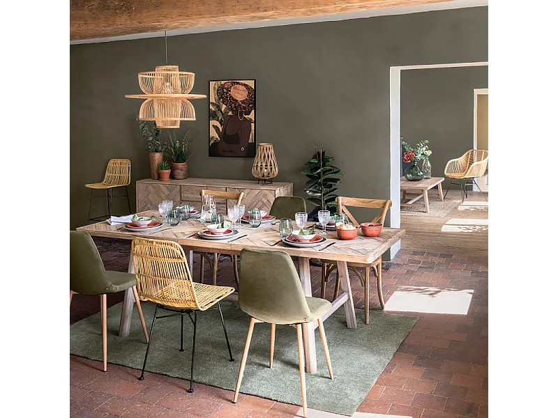 Table de Repas Extensible "Aeris" 180-220cm Beige