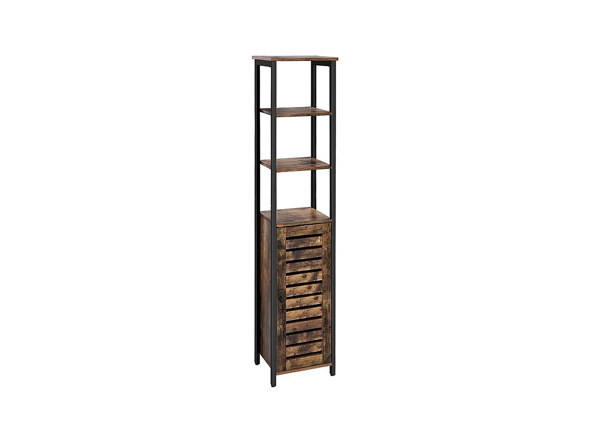 Colonne de salle de bain 1 porte 3 niveaux - Naturel fonce