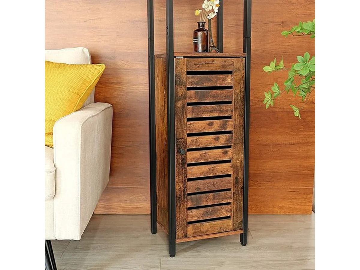 Colonne de salle de bain 1 porte 3 niveaux - Naturel fonce