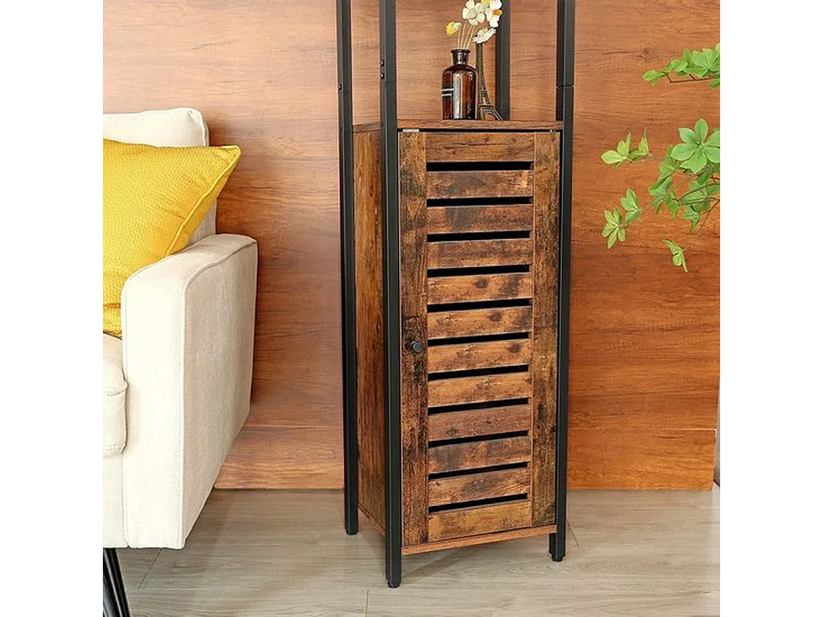 Colonne de salle de bain 1 porte 3 niveaux - Naturel fonce