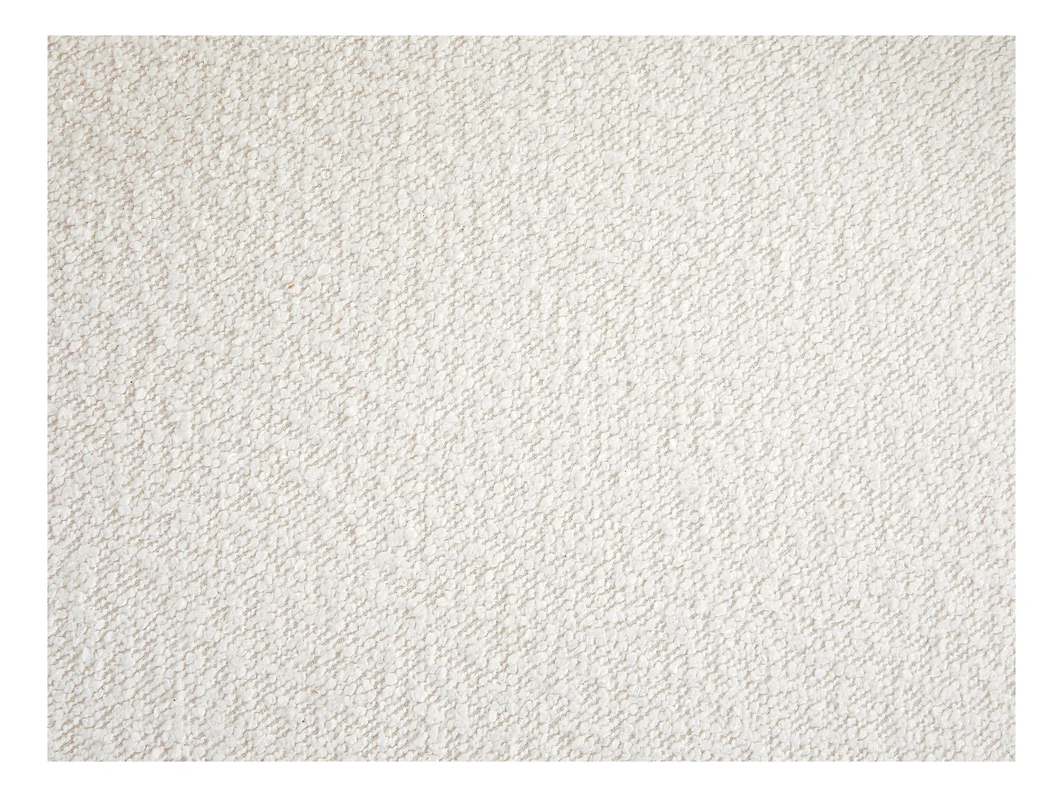 Poltrona arredondada tecido bouclé branco - RUOTO