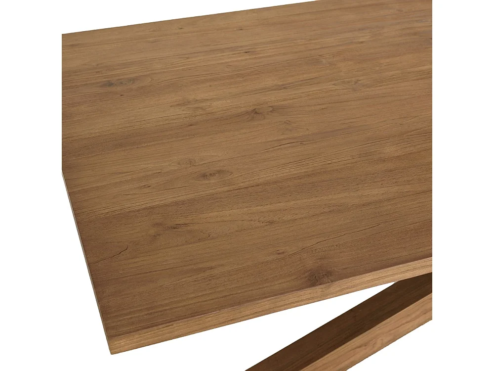 SIXTINE - Table à manger rectangulaire 240x100cm en bois teck recyclé