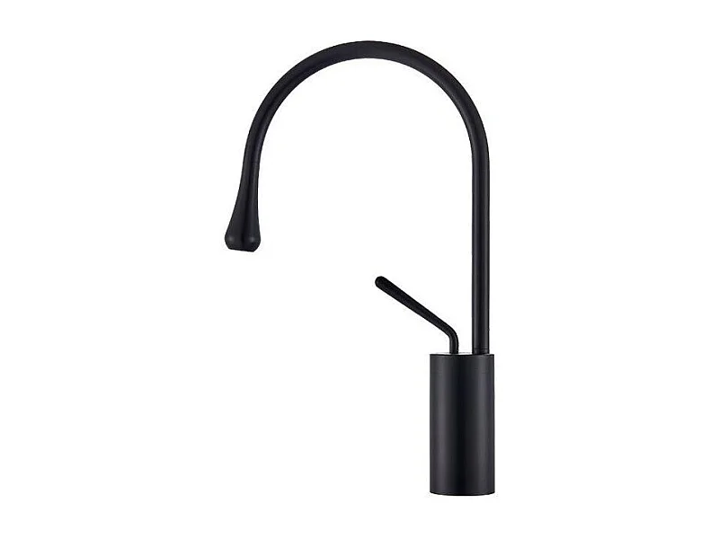 Grifo lavabo giratorio monomando CALGARY 38 negro mate