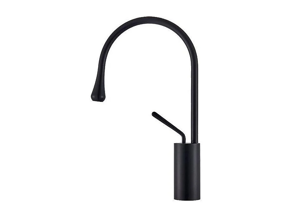 Grifo lavabo giratorio monomando CALGARY 38 negro mate