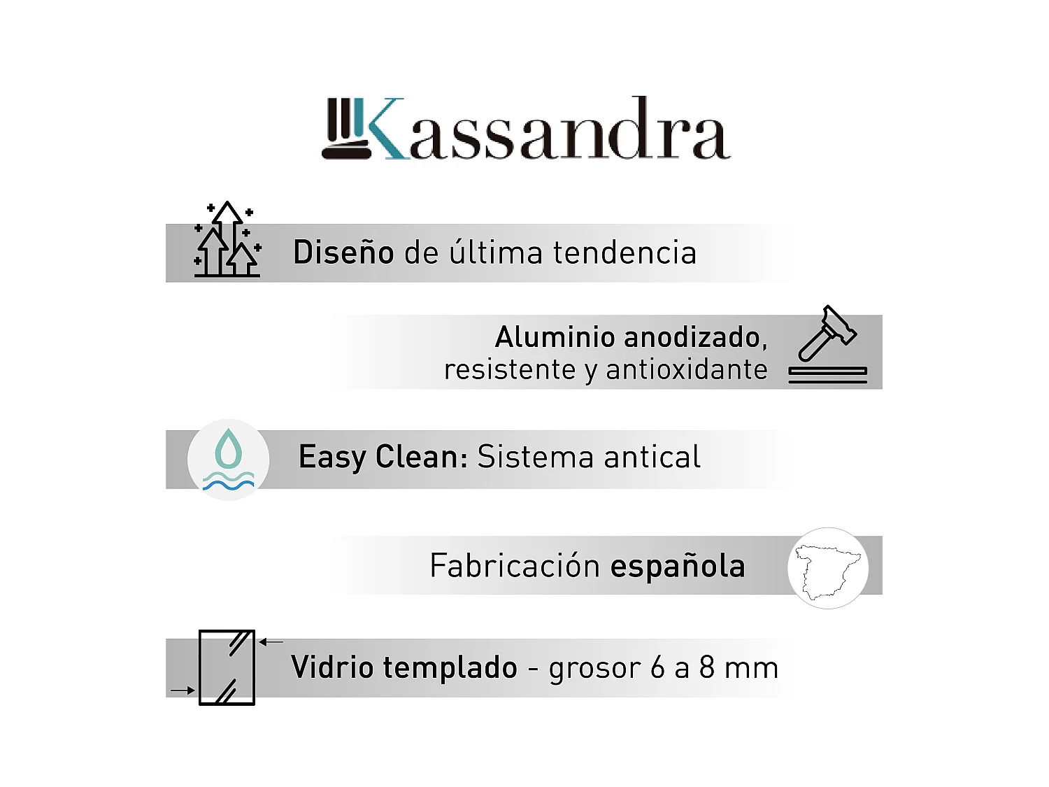 Panel fijo de ducha + Puerta abatible GIRO Cristal serigrafiado